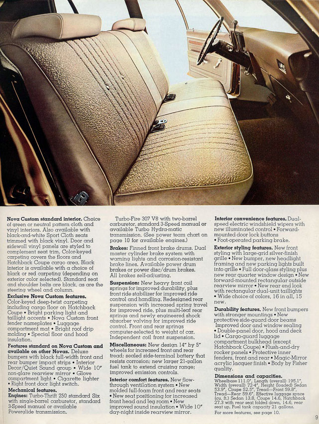 1973 Chevrolet Nova Brochure Page 11